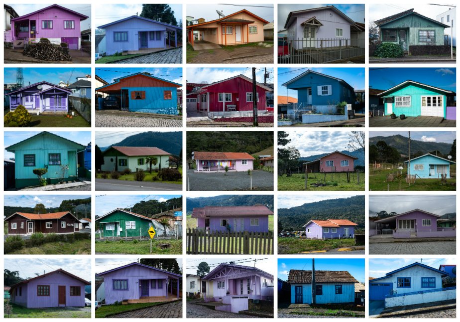 little colored wooden haouses od f santa catarina brasil